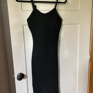 Black spaghetti strap dress